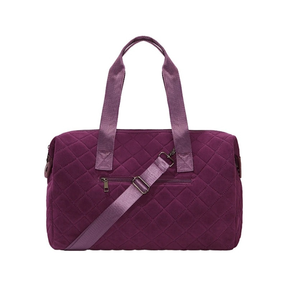NEW Summer & Rose Velvet Quilted Duffel Bag